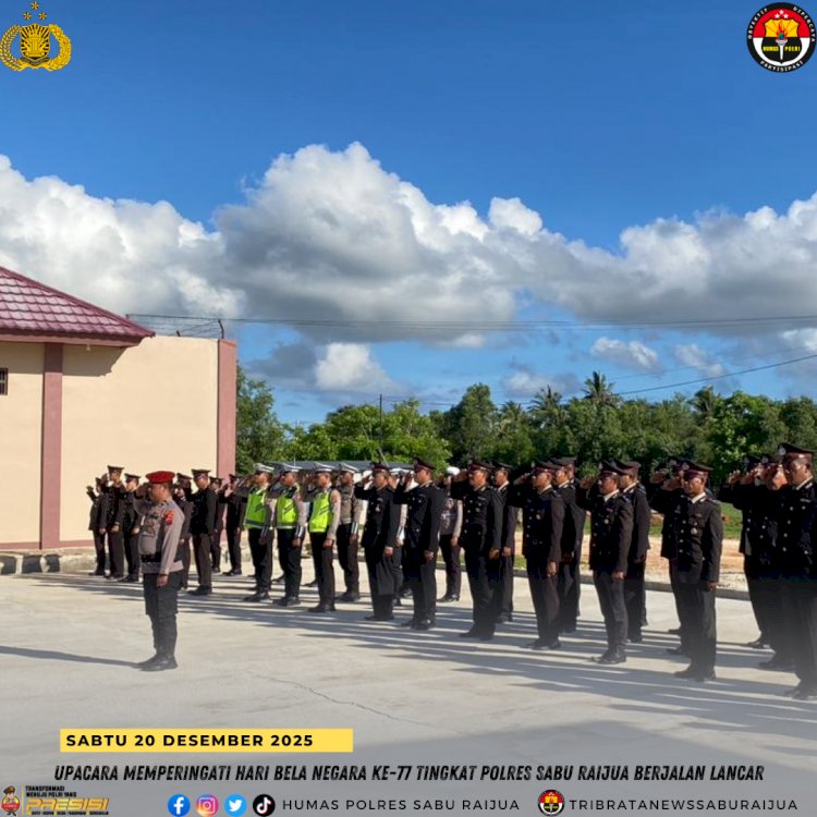 Upacara Memperingati Hari Bela Negara ke-77 Tingkat Polres Sabu Raijua Berjalan Lancar
