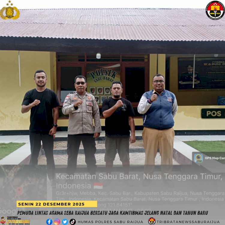Pemuda Lintas Agama Seba Raijua Bersatu Jaga Kamtibmas Jelang Natal dan Tahun Baru