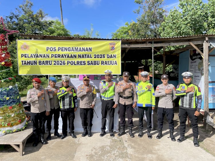 Kapolres Sabu Raijua Laksanakan Pengecekan Pos Pam dan Pos Yan Operasi Lilin Turangga 2025