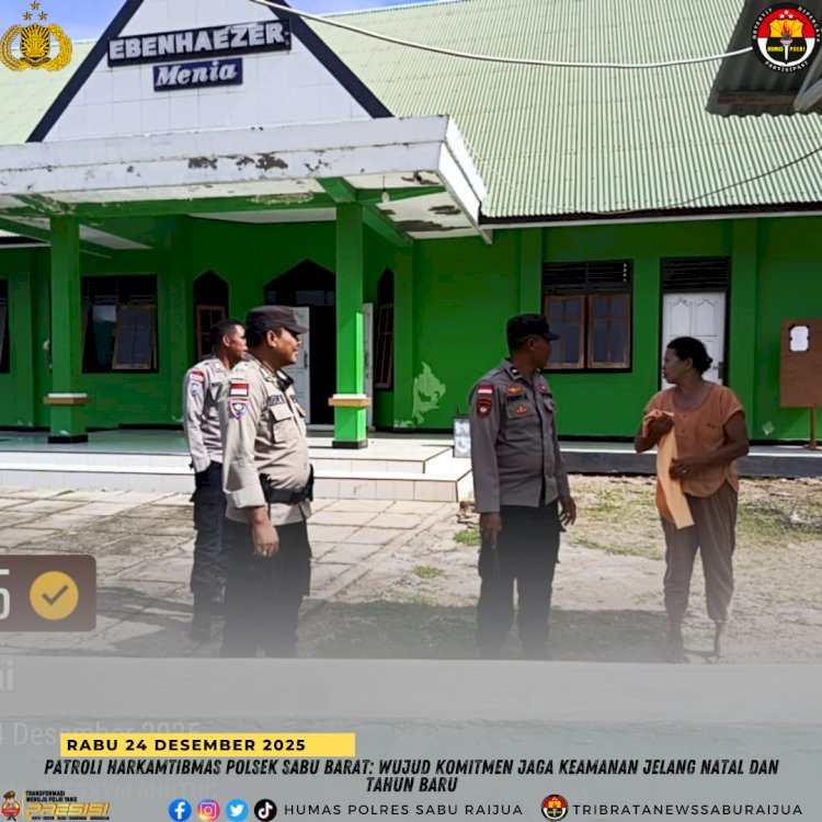 Patroli Harkamtibmas Polsek Sabu Barat: Wujud Komitmen Jaga Keamanan Jelang Natal dan Tahun Baru
