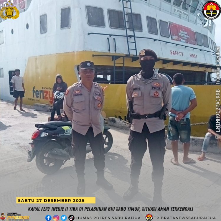 Kapal Fery Inerie II Tiba di Pelabuhan Biu Sabu Timur, Situasi Aman Terkendali