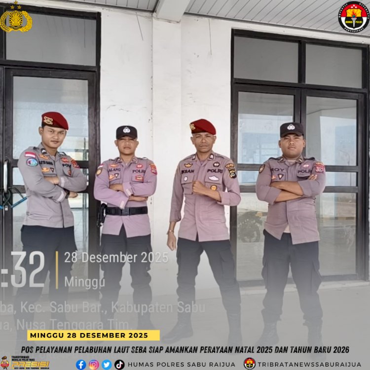 Pos Pelayanan Pelabuhan Laut Seba Siap Amankan Perayaan Natal 2025 dan Tahun Baru 2026