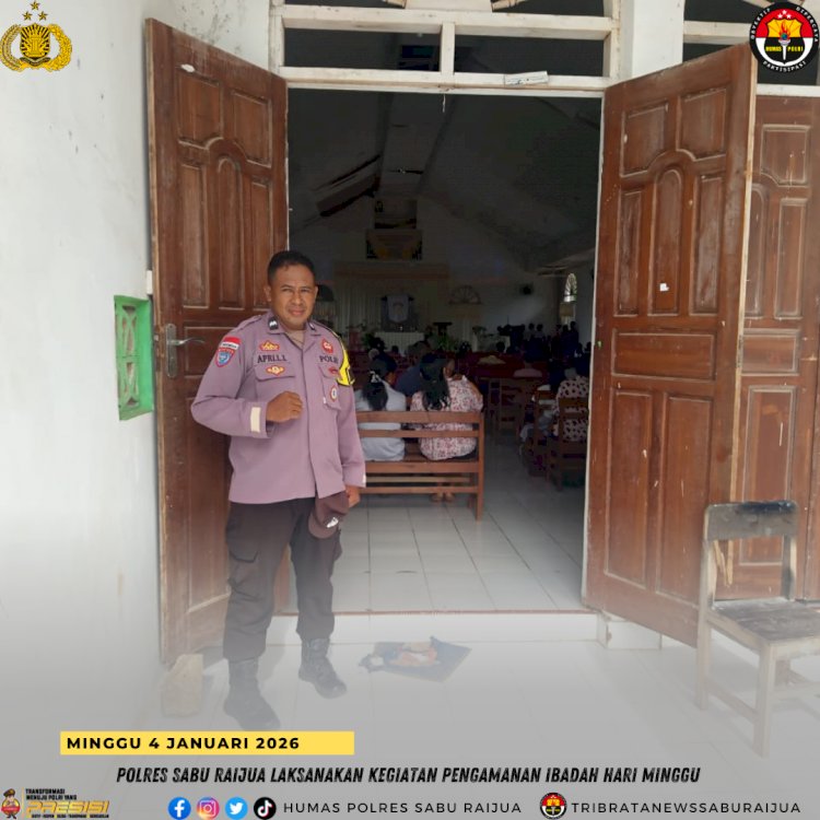 Polres Sabu Raijua laksanakan Kegiatan Pengamanan Ibadah Hari Minggu