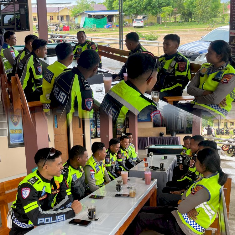 Sat Lantas Polres Sabu Raijua Gelar Coffee Morning, Bahas Anev Kamseltibcarlantas