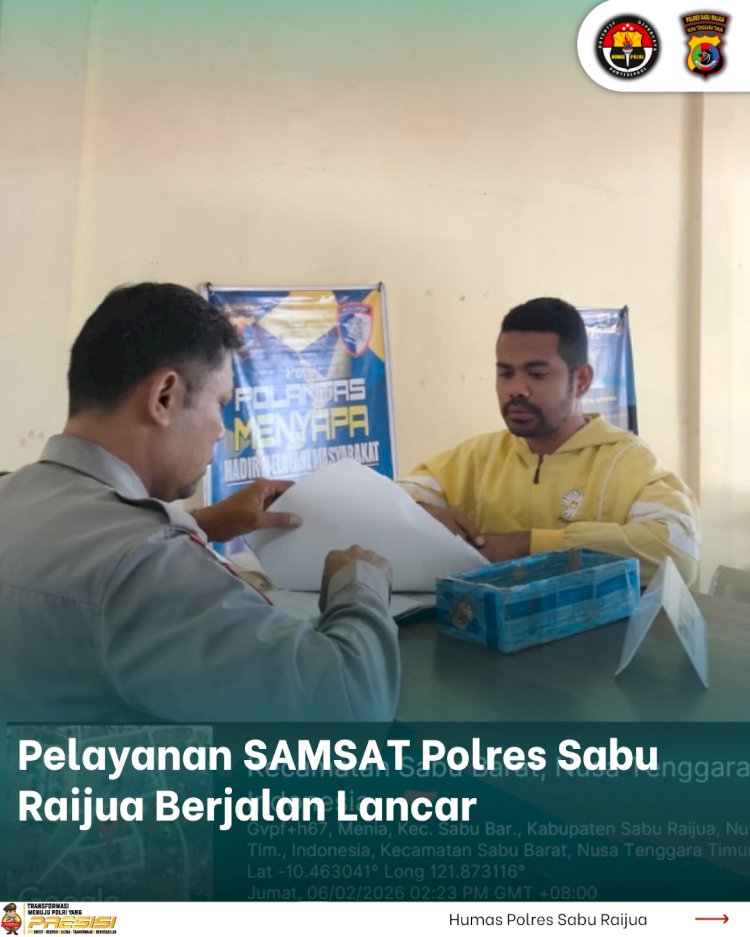 Pelayanan SAMSAT Polres Sabu Raijua Berjalan Lancar