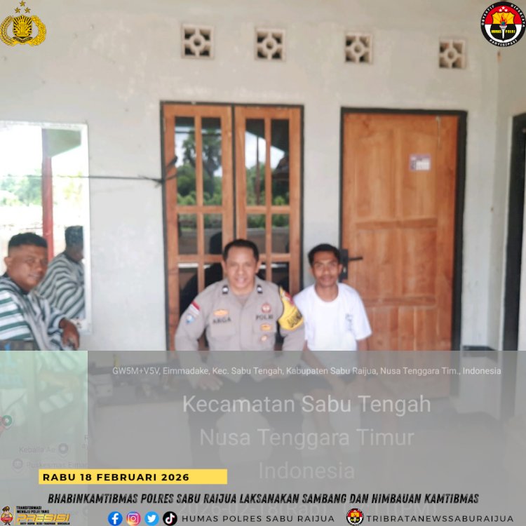 Bhabinkamtibmas Polres Sabu Raijua Laksanakan Sambang dan Himbauan Kamtibmas