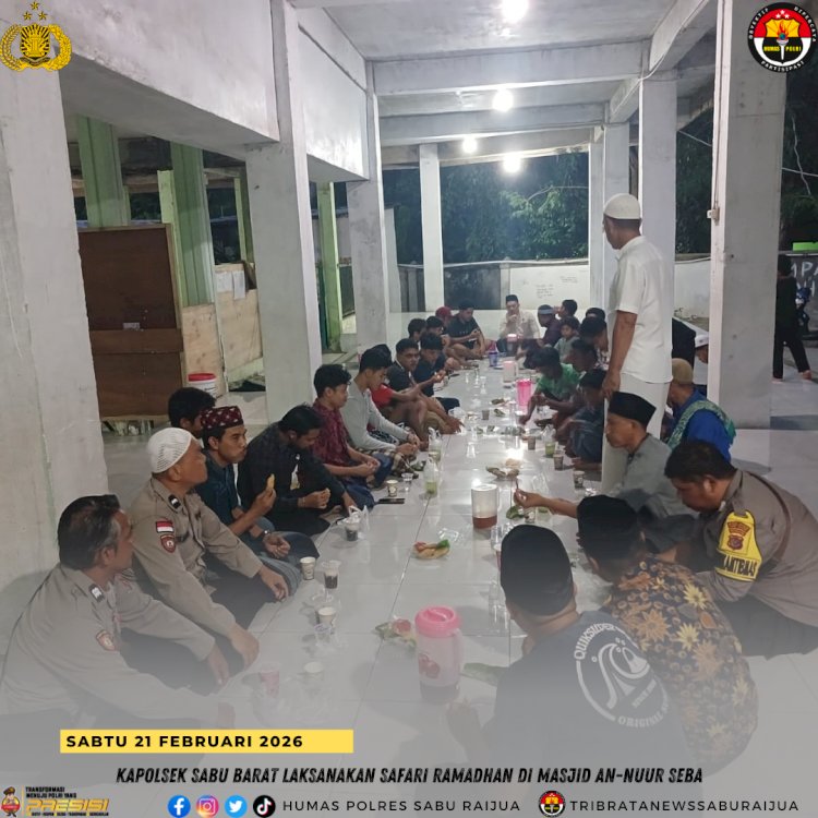 Kapolsek Sabu Barat Laksanakan Safari Ramadhan di Masjid An-Nuur Seba