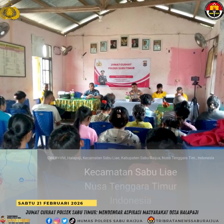 Jumat Curhat Polsek Sabu Timur: Mendengar Aspirasi Masyarakat Desa Halapaji