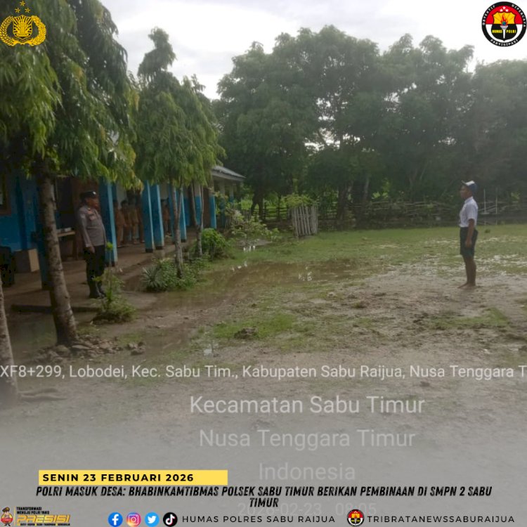 Polri Masuk Desa: Bhabinkamtibmas Polsek Sabu Timur Berikan Pembinaan di SMPN 2 Sabu Timur