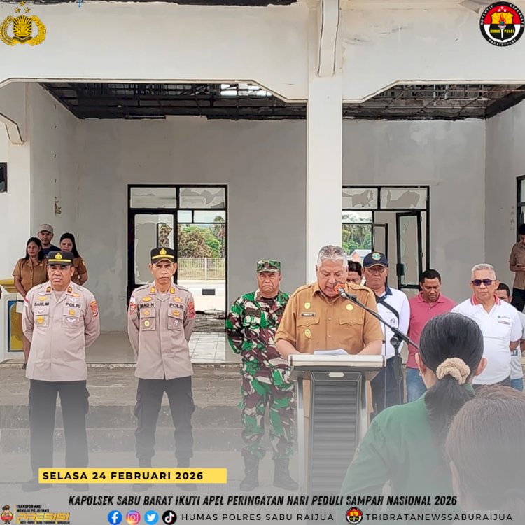 Kapolsek Sabu Barat Ikuti Apel Peringatan Hari Peduli Sampah Nasional 2026