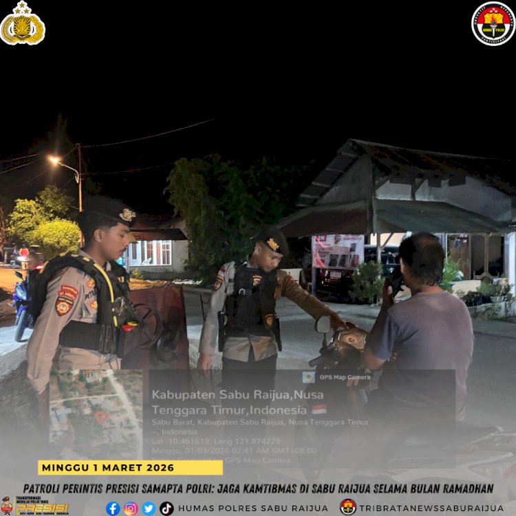 Patroli Perintis Presisi Samapta Polri: Jaga Kamtibmas di Sabu Raijua Selama Bulan Ramadhan