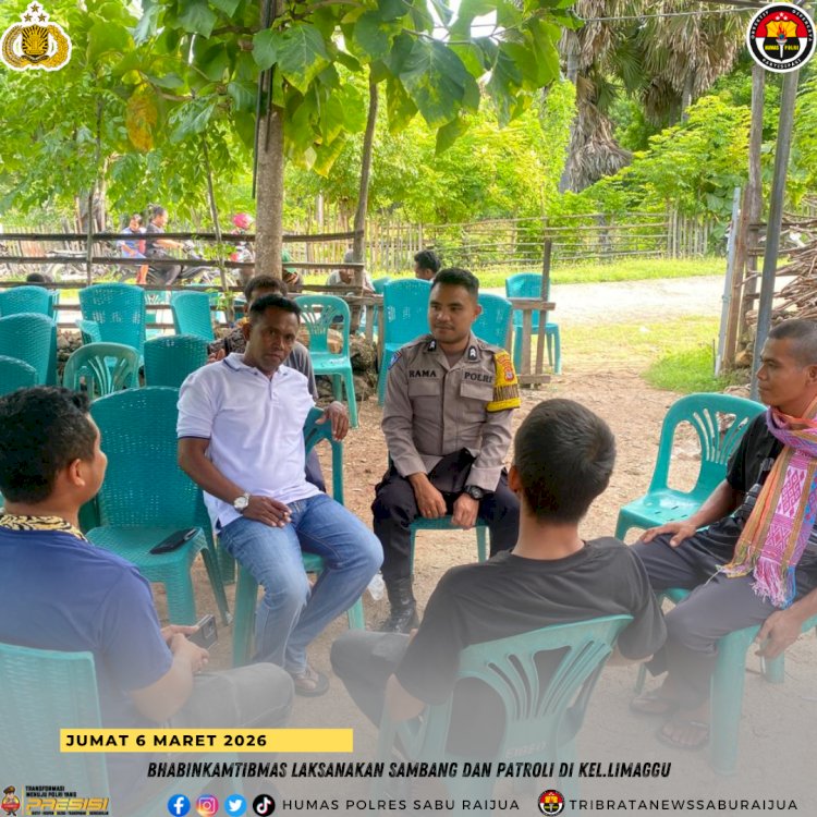 Bhabinkamtibmas Laksanakan Sambang dan Patroli di Kel.Limaggu