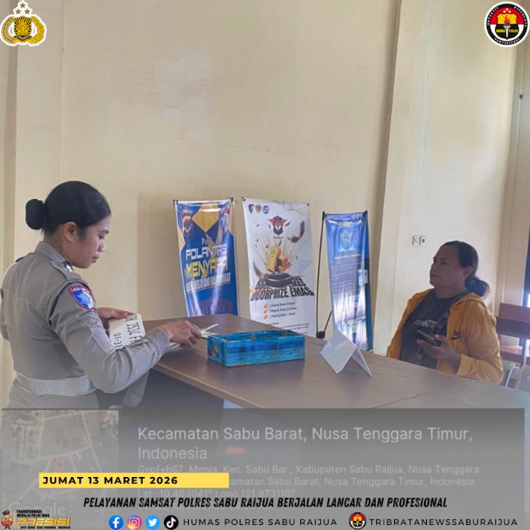 Pelayanan SAMSAT Polres Sabu Raijua Berjalan Lancar dan Profesional