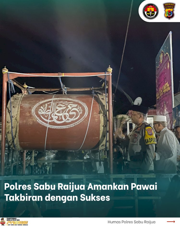 Polres Sabu Raijua Amankan Pawai Takbiran dengan Sukses