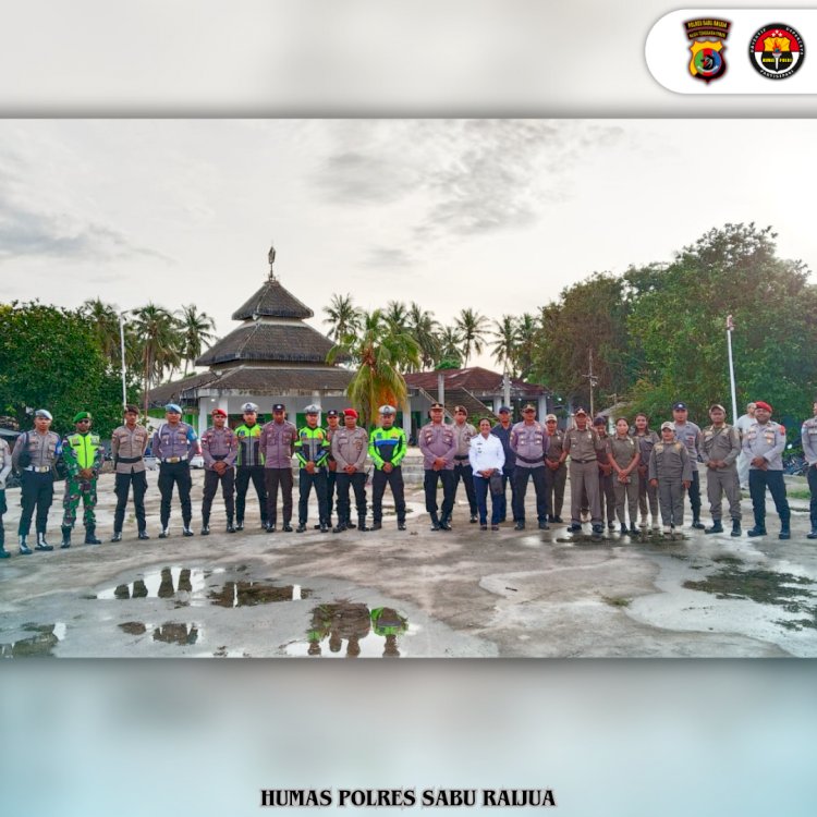 Polres Sabu Raijua melaksanakan kegiatan pengamanan Shalat Idul Fitri 1447 H di Masjid An-Nur Seba