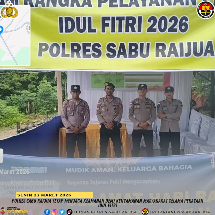 Polres Sabu Raijua tetap menjaga keamanan demi kenyamanan masyarakat selama perayaan Idul Fitri.