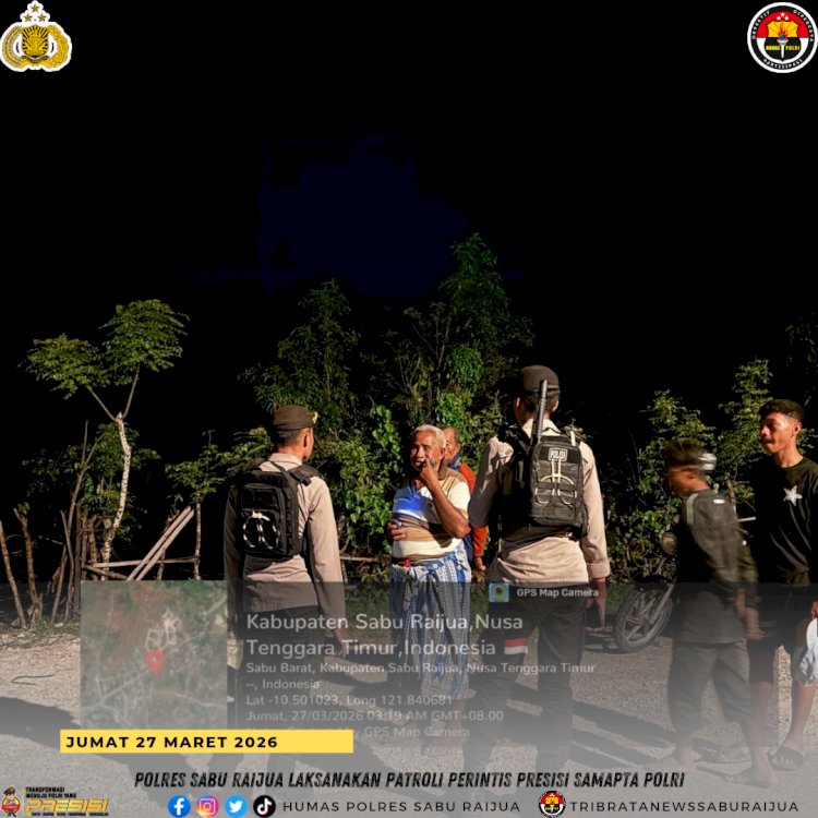 Polres Sabu Raijua Laksanakan Patroli Perintis Presisi Samapta Polri