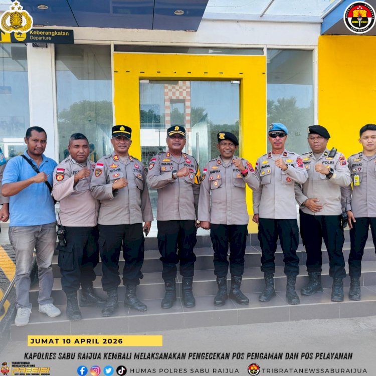 Kapolres Sabu Raijua kembali melaksanakan pengecekan pos pengaman dan pos pelayanan.