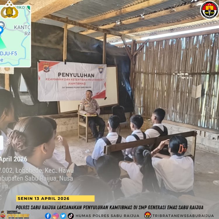 Polres Sabu Raijua Laksanakan Penyuluhan Kamtibmas di SMP Generasi Emas Sabu Raijua
