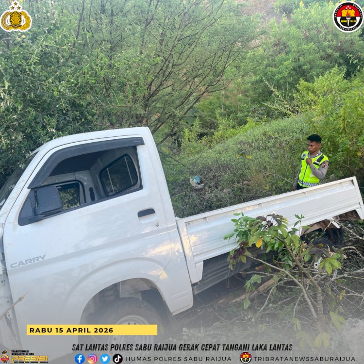 Sat Lantas Polres Sabu Raijua Gerak Cepat Tangani Laka Tunggal di Karaki