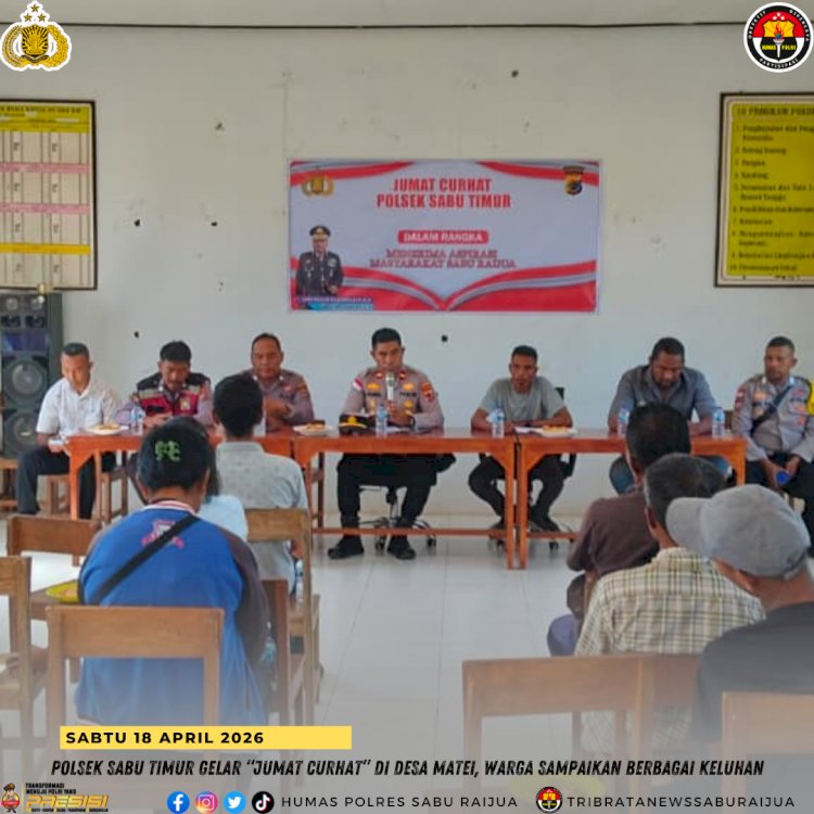 Polsek Sabu Timur Gelar “Jumat Curhat” di Desa Matei, Warga Sampaikan Berbagai Keluhan