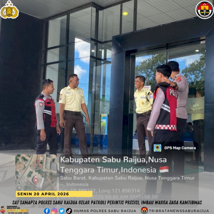 Sat Samapta Polres Sabu Raijua Gelar Patroli Perintis Presisi, Imbau Warga Jaga Kamtibmas