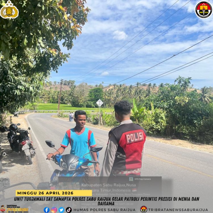 Unit Turjawali Sat Samapta Polres Sabu Raijua Gelar Patroli Perintis Presisi di Menia dan Daigama
