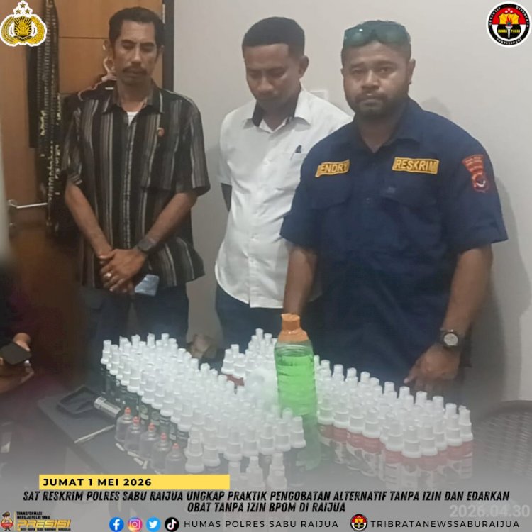 Sat Reskrim Polres Sabu Raijua Ungkap Praktik Pengobatan Alternatif Tanpa Izin dan Edarkan Obat Tanpa Izin BPOM di Raijua