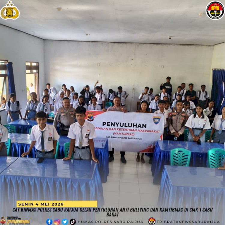 Sat Binmas Polres Sabu Raijua Gelar Penyuluhan Anti Bullying dan Kamtibmas di SMK 1 Sabu Barat