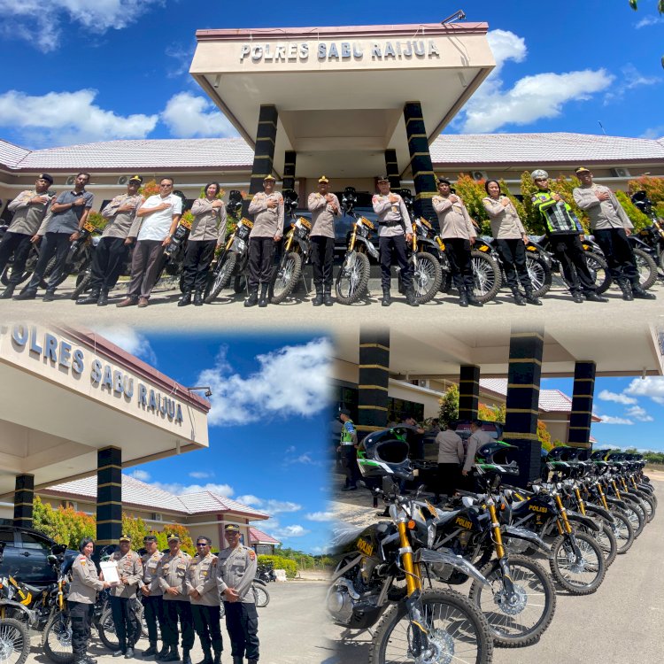 Polres Sabu Raijua terima 15 unit Motor Dinas dari Kapolri, Perkuat Operasional di Wilayah Terpencil