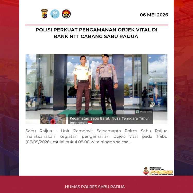 Polisi Perkuat Pengamanan Objek Vital di Bank NTT Cabang Sabu Raijua 