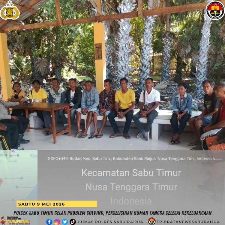 Polsek Sabu Timur Gelar Problem Solving, Perselisihan Rumah Tangga Selesai Kekeluargaan