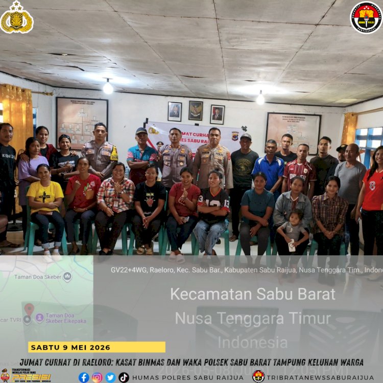 Jumat Curhat di Raeloro: Kasat Binmas dan Waka Polsek Sabu Barat Tampung Keluhan Warga