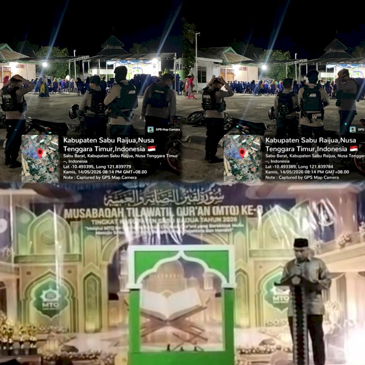 Samapta Polres Sabu Raijua Patroli Harkamtibmas Presisi, Amankan Kegiatan  MTQ ke VIII Tahun 2026 Tingkat Kabupaten Sabu Raijua