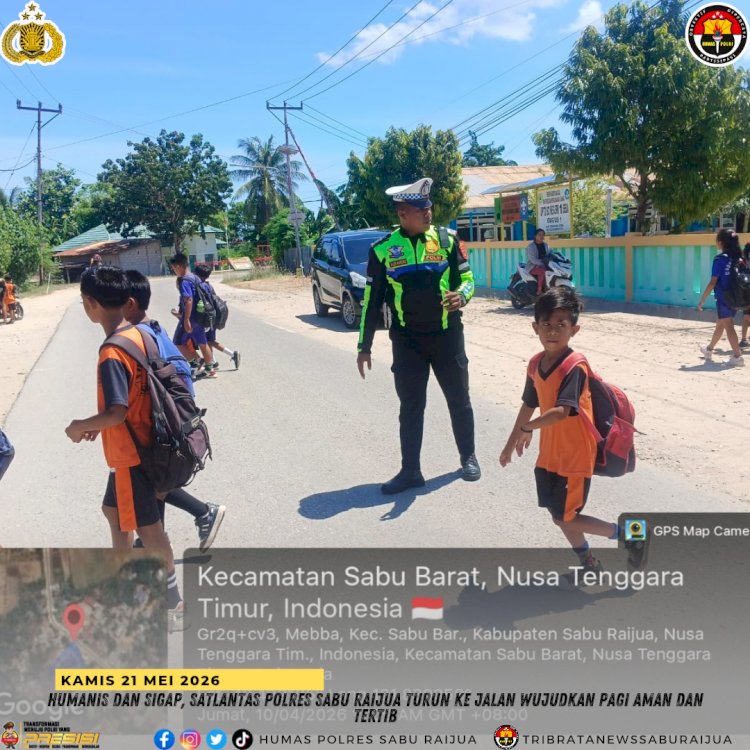 Humanis dan Sigap, Satlantas Polres Sabu Raijua Turun ke Jalan Wujudkan Pagi Aman dan Tertib