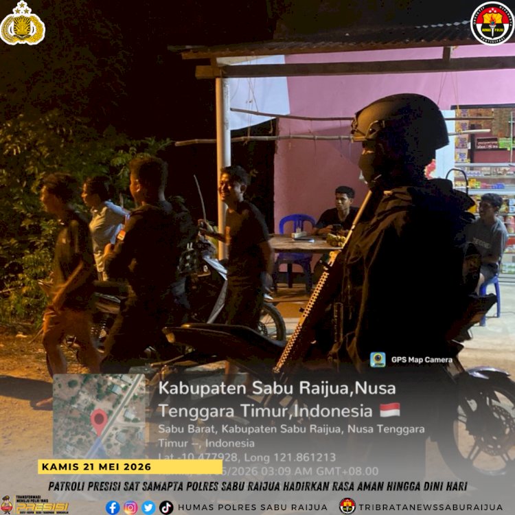Patroli Presisi Sat Samapta Polres Sabu Raijua Hadirkan Rasa Aman Hingga Dini Hari