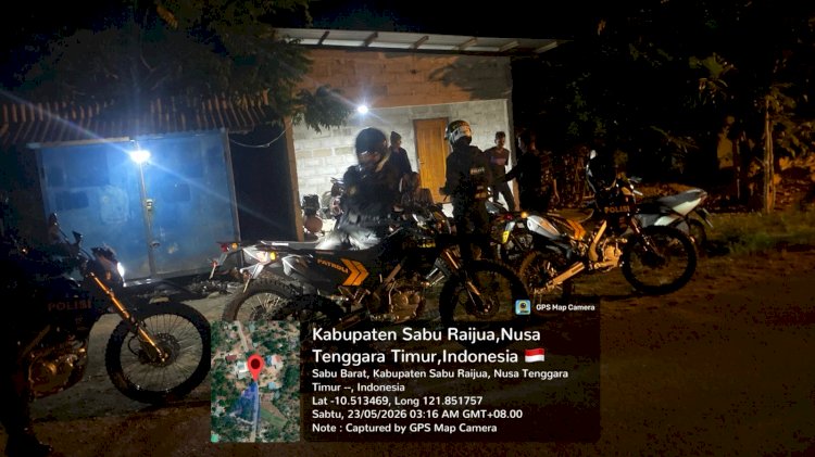Malam Lebih Tenang, Patroli Presisi Polres Sabu Raijua Intensif Sambangi Warga
