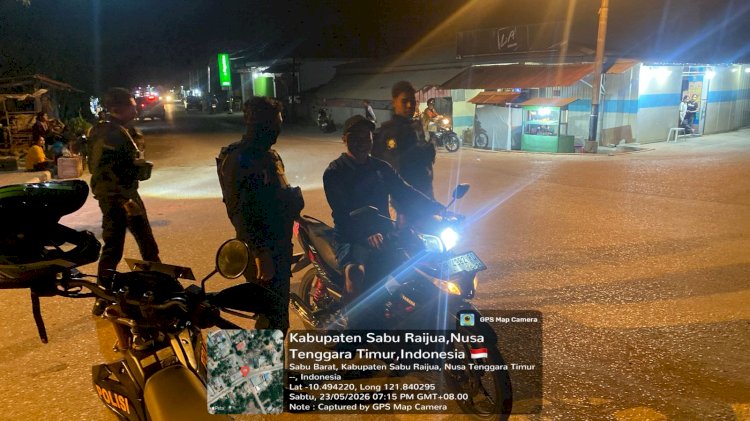 Cegah Gangguan Kamtibmas, Sat Samapta Polres Sabu Raijua Gencarkan Patroli Humanis