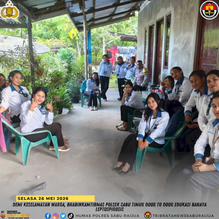 Demi Keselamatan Warga, Bhabinkamtibmas Polsek Sabu Timur Door to Door Edukasi Bahaya Leptospirosis