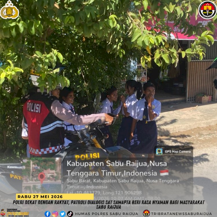 Polri Dekat dengan Rakyat, Patroli Dialogis Sat Samapta Beri Rasa Nyaman bagi Masyarakat Sabu Raijua