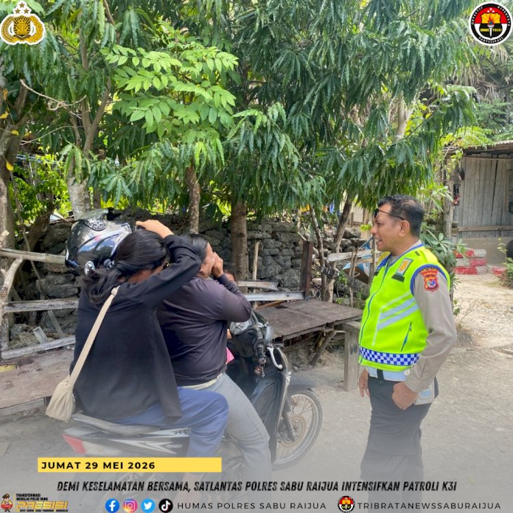 Demi Keselamatan Bersama, Satlantas Polres Sabu Raijua Intensifkan Patroli K3I
