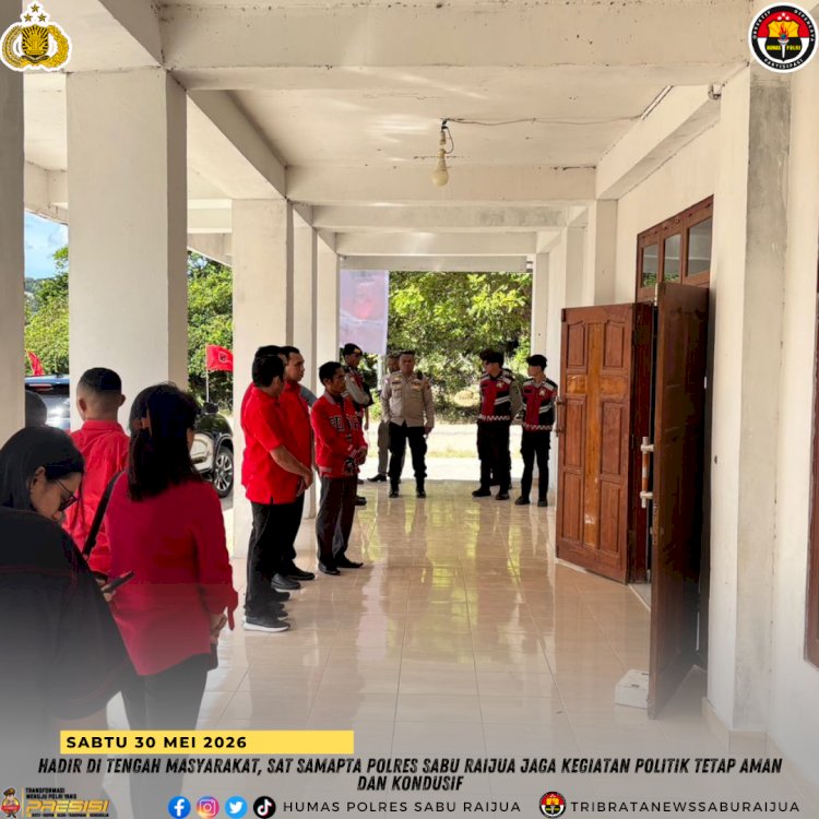 Hadir di Tengah Masyarakat, Sat Samapta Polres Sabu Raijua Jaga Kegiatan Politik Tetap Aman dan Kondusif