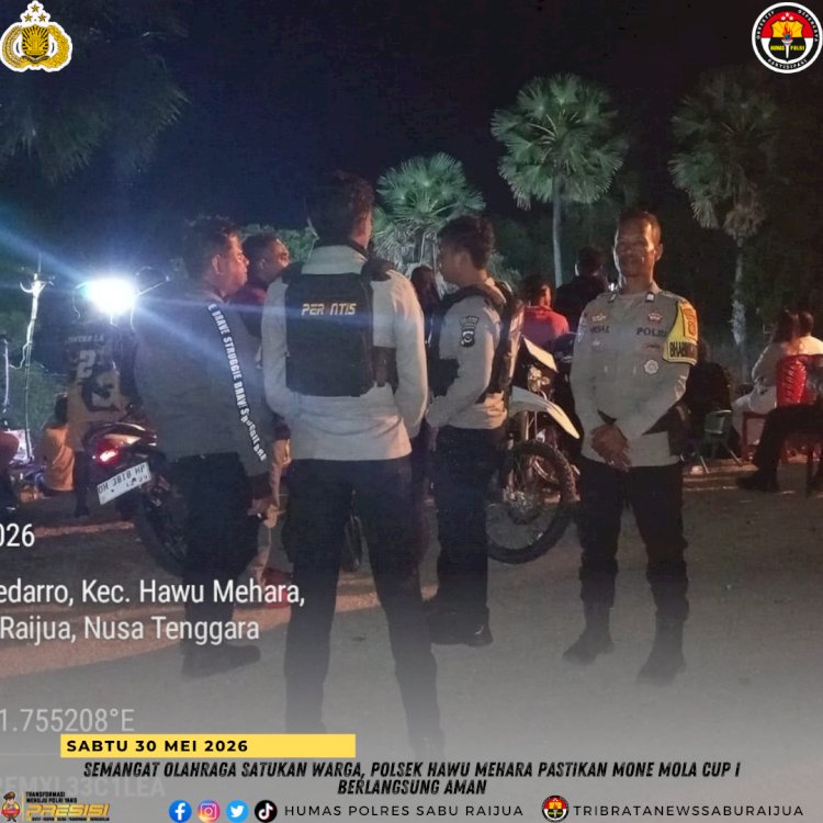 Semangat Olahraga Satukan Warga, Polsek Hawu Mehara Pastikan Mone Mola Cup I Berlangsung Aman