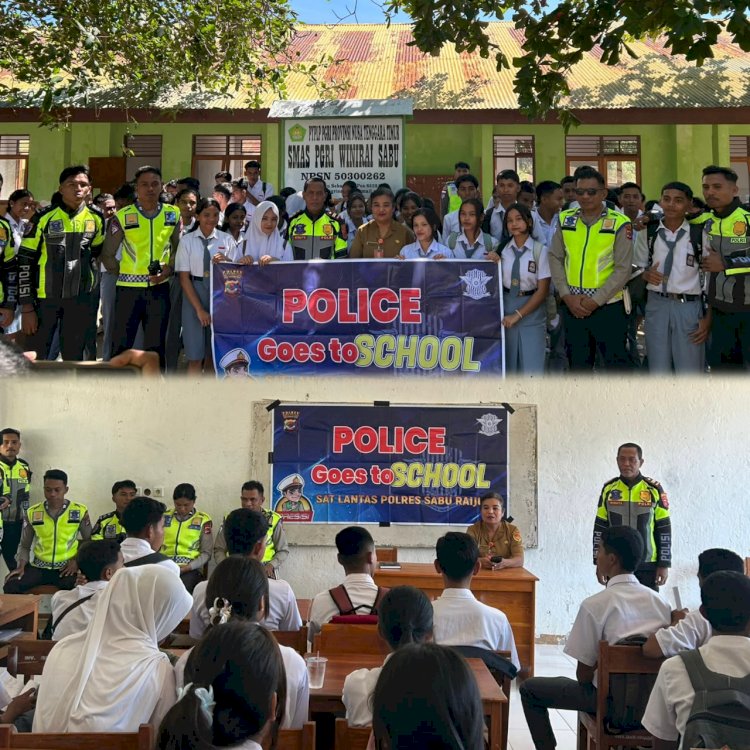 Police Goes To School: Siswi SMA PGRI Sabu Barat Diajak Wujudkan Generasi Pelopor Keselamatan