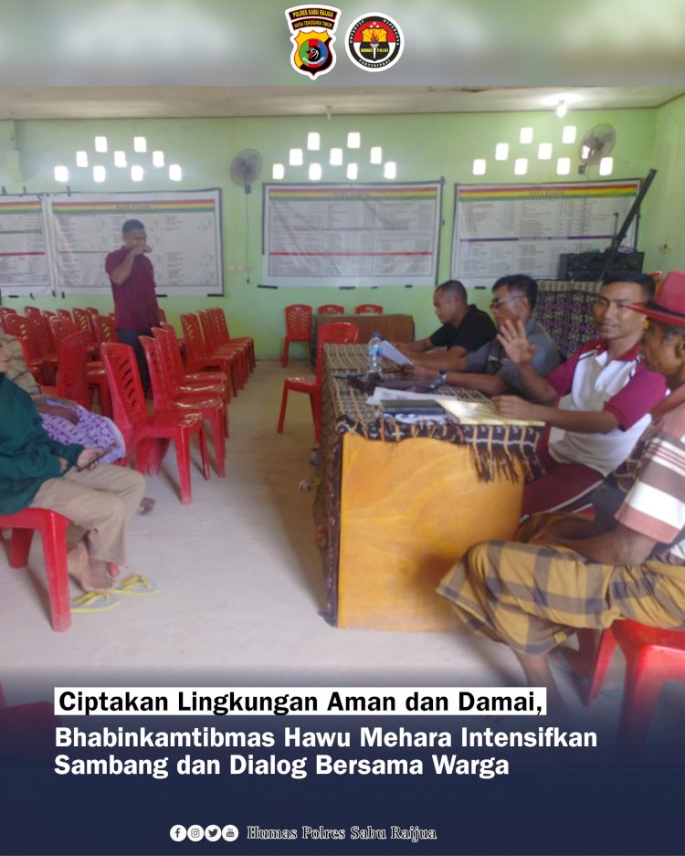 Ciptakan Lingkungan Aman dan Damai, Bhabinkamtibmas Hawu Mehara Intensifkan Sambang dan Dialog Bersama Warga