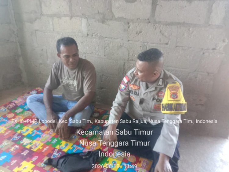 Wujud Kepedulian Polri, Bhabinkamtibmas Sambangi Warga dan Ajak Jaga Kebersihan Lingkungan