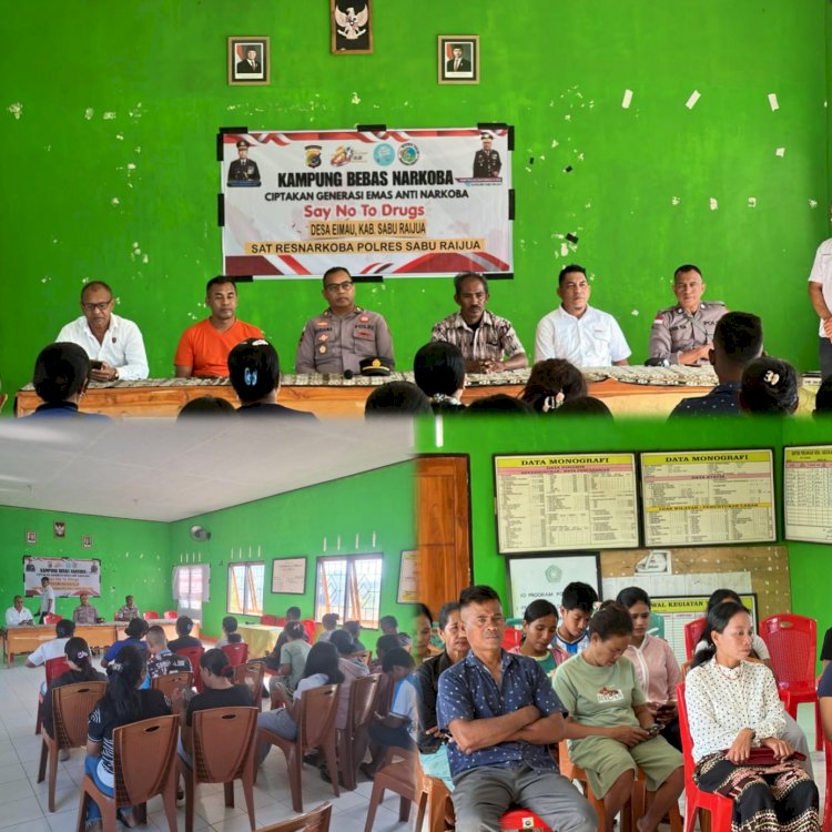 Peresmian Kampung Bebas Narkoba di Desa Eimau, Polres Sabu Raijua Perkuat Komitmen Wujudkan Generasi Emas Anti Narkoba