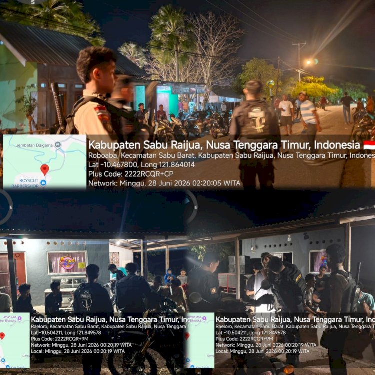 Patroli Presisi Sat Samapta Polres Sabu Raijua Berhasil Redam Konflik Remaja dan Amankan Kericuhan Pesta Pernikahan