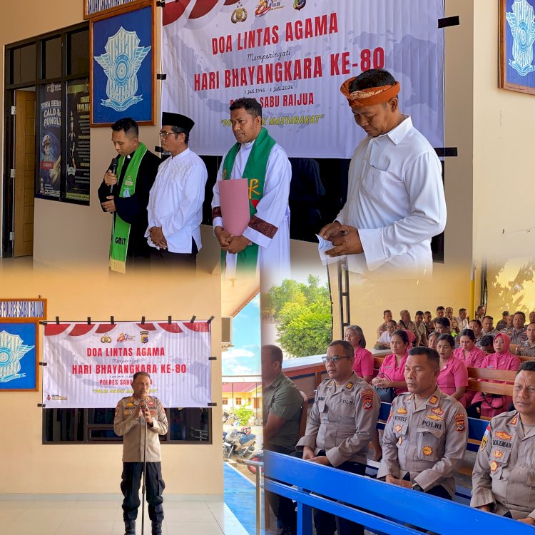 Menyatukan Doa dalam Keberagaman, Polres Sabu Raijua Gelar Doa Lintas Agama Sambut Hari Bhayangkara ke-80