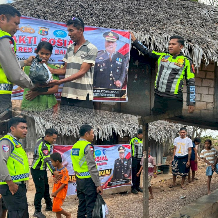 Sentuhan Kepedulian Polri, Satlantas Polres Sabu Raijua Ringankan Beban Warga Menjelang Hari Bhayangkara ke-80